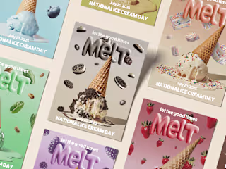 Melt Ice Cream - National Ice Cream Day Promo Posters