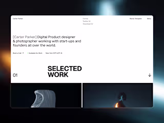 Draftline - Framer Creator Portfolio Template