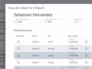 Hourly payroll
