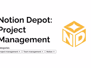 Notion Depot: Systems Creation and Project Management
