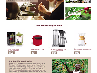 Jenna Beard - Coffee Cafe Website Design