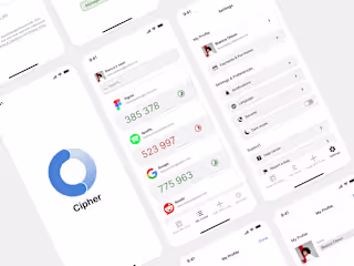 Cipher Authenticator App | UI Design