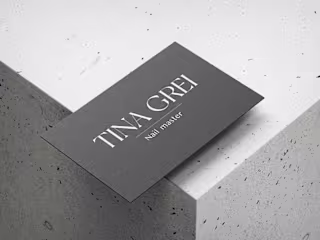 Business card and outdoor sing for a nail master on Behance