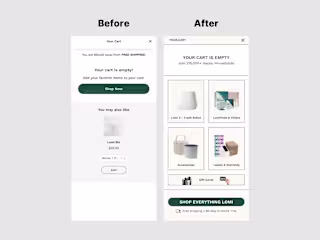 Shopify Empty Cart Drawer for Home Appliance Store