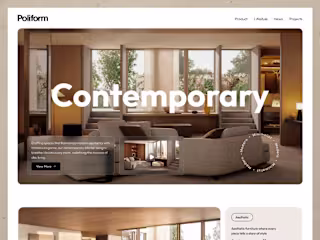 Poliform - Interior Design Minimalist Website
