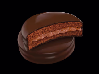 Chocolate alfajor illustration for packaging