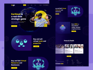 AR VR Game Website Home page.