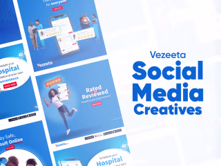 Social media designs for Vezeeta