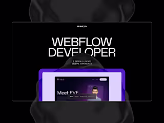 Muradov Design – Personal Portfolio Webflow Website