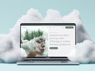 Landing page design for online-therapy company eTherapy