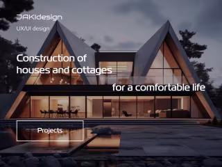 Landing page design for building company
