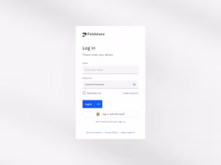 Login screen