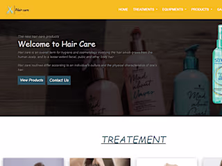 Hair Care Website