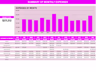 Mindful Spending Expense Inventory Report