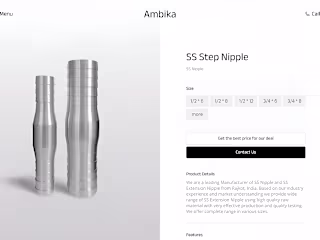 E-Commerce Website for Pipe Fittings Store