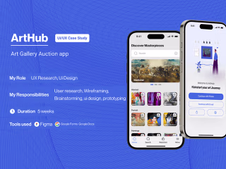 ArtHub; Art gallery Auction App Case Study :: Behance