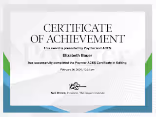 ACES Certificate in Editing