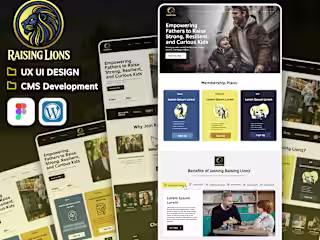 Raising Lions Website UI/UX Design & Development