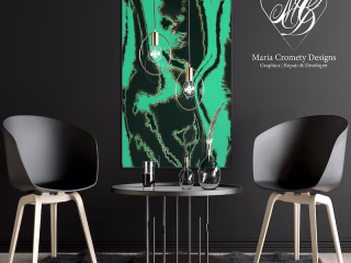 Emerald paradise alcohol ink texture — Maria Cromety Designs