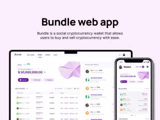 Crypto wallet web app design