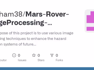 Mars Rover Image Processing and Machine Learning Algorithm