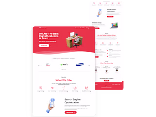 Custom Landing Page for Red Marketer