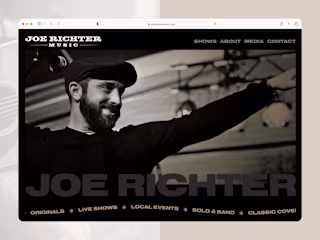 Joe Richter Music - Visual Identity & Website