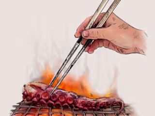 Cultural Fusion: Illustrations for a Japanese-African Restaurant