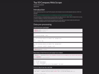 Web scraping