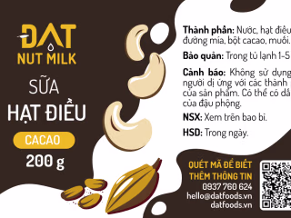 Nut Milk Labeling Design 