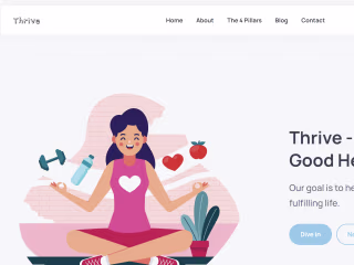 Thrive - A Front End Based Health Website