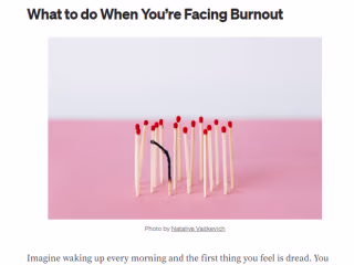 What to do When You’re Facing Burnout