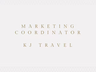Marketing Coordinator- KJ Travel