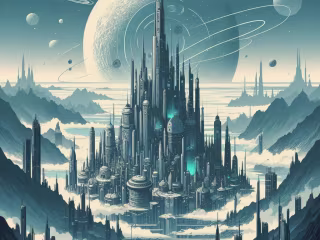 AI Art - Alien city - Sci-fi