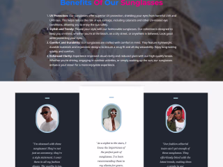 Oakley Sunglasses Landing page