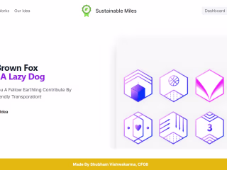 Shub3am/Sustainable-Miles - Rewarding Users to be eco-friendly
