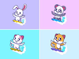 Surfing animal
