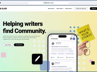 Ink Bloom - Writing Platform — Misty Marquis Design Direction