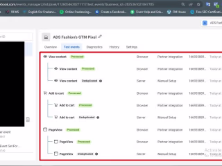 Pixel setup and server-side tracking API For Facebook Ads