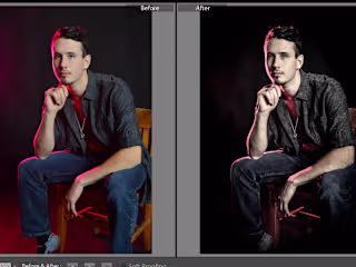 Studio Shoot Before and After