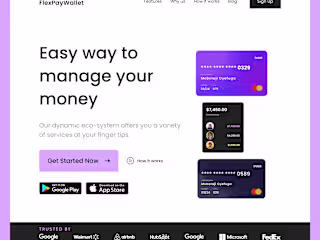 FlexPay Wallet Website –– Design & Framer Development