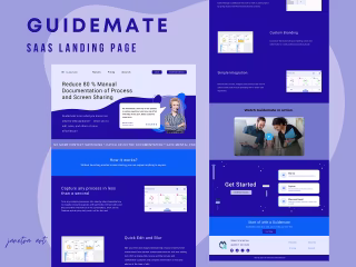 SAAS Landing Page - Guidemate by Janetra Art on Dribbble