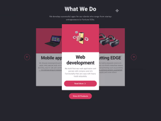 Landing Page with a Custom Product Carousel.