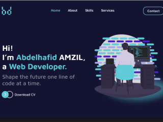 A single-page website with a responsive design