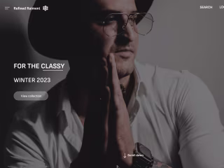 Refined Raiment (Landing page) design