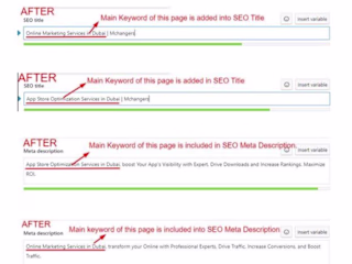 On-Page SEO Optimization for Online Marketing Services in Dubai
