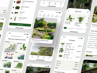 Mobile app design for AR garden remodeling