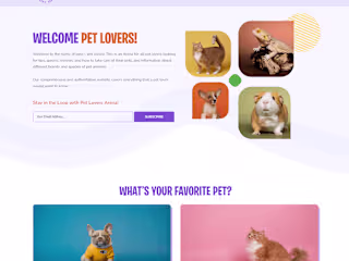 
Website Redesign for a Pet Care Brand