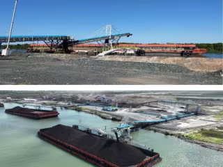 Coal Barge Loading