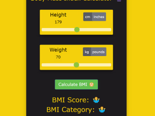 Body Mass Index Caclculator